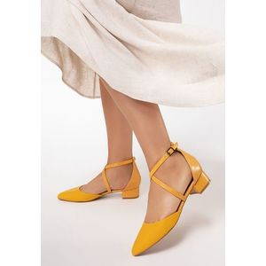 Francisca sárga magassarkú cipők kép