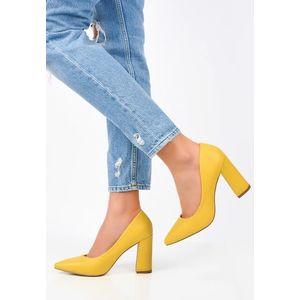 Josephine sárga magassarkú cipők kép