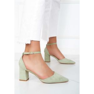 Lenasia zöld magassarkú cipők kép