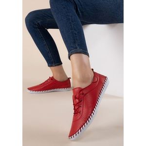 Marabella piros bőr cipő kép