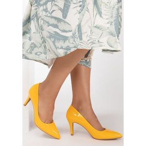 Melanie sárga magassarkú cipők kép