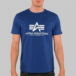 Férfi póló Alpha Industries Basic T-Shirt Blue kép
