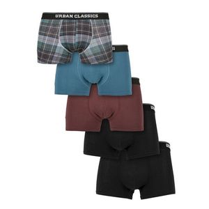 Urban Classics Organic Boxer Shorts 5-Pack plaidaop+jasper+cherry+blk+blk kép
