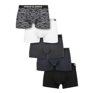 Urban Classics Organic Boxer Shorts 5-Pack tron aop+white+grey+navy+black kép