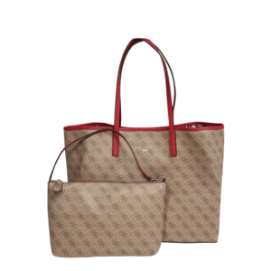 GUESS Shopper táska 'Vikky' barna / piros kép