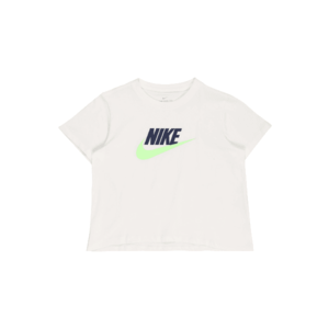 Nike Sportswear Póló fehér / tengerészkék / kiwi kép