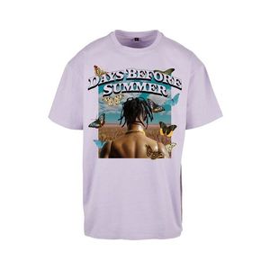 MT Upscale Póló 'Days Before Summer' világoskék / világosbarna / pasztellila / fekete kép