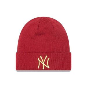 Sapka NEW ERA MLB League essential Cuff knit Metallic logo NY Yankees Red kép