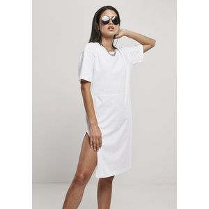 Urban Classics Ladies Organic Oversized Slit Tee Dress white kép