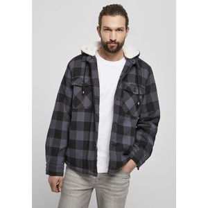 Brandit Lumberjacket hooded black/grey kép