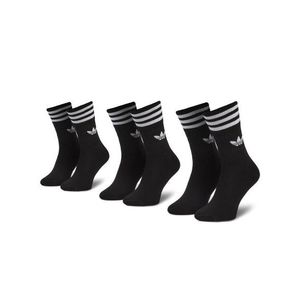 adidas 3 pár uniszex bokazokni Solid Crew Sock S21490 Fekete kép