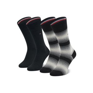 Tommy Hilfiger 2 pár hosszú szárú férfi zokni 701210537 Fekete kép