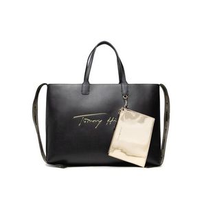 Tommy Hilfiger Táska Iconic Tommy Tote Sign AW0AW10457 Fekete kép
