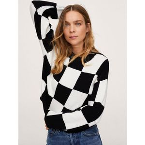 Mango Sweater Chess 17073267 Fekete Relaxed Fit kép