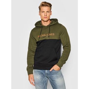 Jack&Jones Pulóver Urban Blocking 12190441 Zöld Regular Fit kép