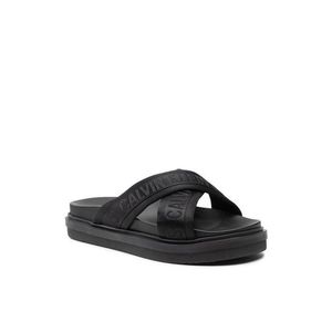Calvin Klein Jeans Papucs Flat Sandal Crisscross Pes YM0YM00069 Fekete kép