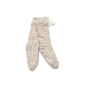Ugg Hosszú női zokni W Pom Pom Fleece Lined Crew Sock r.OS 1014837 Bézs kép
