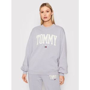 Tommy Jeans Pulóver Collegiate DW0DW12103 Lila Relaxed Fit kép
