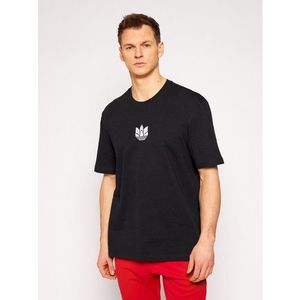 adidas Póló Loungewear adicolor 3D Trefoil Tee GN3548 Fekete Regular Fit kép