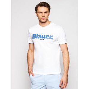 Blauer Póló Manica Corta 21SBLUH02128 004547 Fehér Slim Fit kép