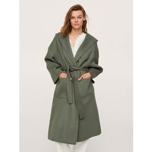 Mango Gyapjú kabát Mulan 17005904 Zöld Regular Fit kép