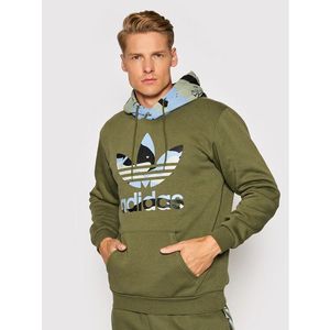 adidas Pulóver Camo Graphic-H13474 Zöld Regular Fit kép