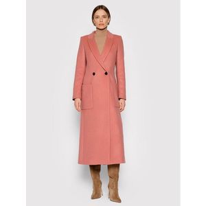 TWINSET Gyapjú kabát 212TP2181 Rózsaszín Straight Fit kép