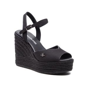 Calvin Klein Jeans Espadrilles Wedge Sandal Ankle Strap YW0YW00121 Fekete kép