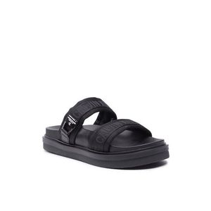 Calvin Klein Jeans Papucs Flat Sandal Twostraps Pes YM0YM00008 Fekete kép