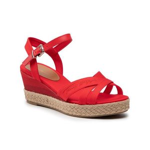 Tommy Hilfiger Espadrilles Tommy Gradient Mid Wedge Sandal FW0FW05627 Piros kép