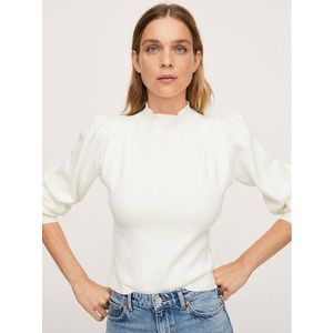 Mango Sweater Shoulder 17005782 Fehér Regular Fit kép