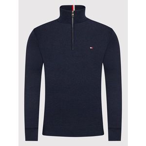 Tommy Hilfiger Sweater Pima MW0MW12983 Sötétkék Regular Fit kép