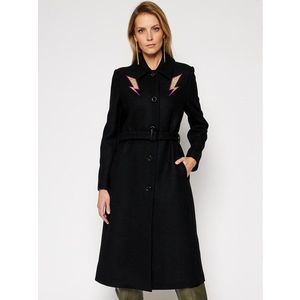 LOVE MOSCHINO Gyapjú kabát WK50101T 008A Fekete Regular Fit kép