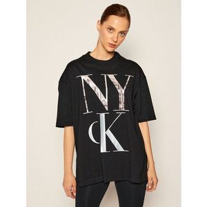 Calvin Klein Jeans Póló NYC Logo J20J214436 Fekete Regular Fit kép