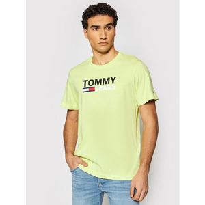 Tommy Jeans Póló Tjm Corp Logo Tee DM0DM10214 Zöld Regular Fit kép