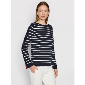 Tommy Hilfiger Sweater Button WW0WW31111 Sötétkék Regular Fit kép