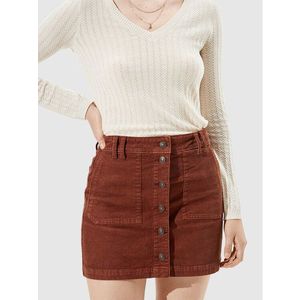 American Eagle Miniszoknya 033-9332-6340 Barna Regular Fit kép