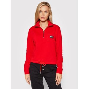 Tommy Jeans Pulóver DW0DW11045 Piros Relaxed Fit kép
