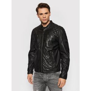 Pepe Jeans Bőrkabát Pearson PM402441 Fekete Regular Fit kép