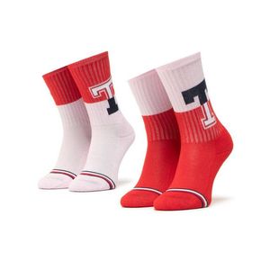 Tommy Hilfiger 2 pár hosszú szárú női zokni 100000807 Piros kép