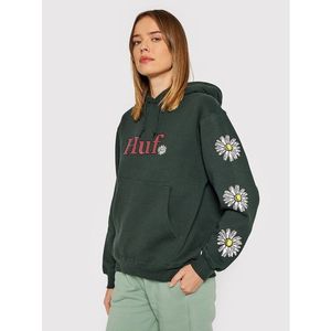 HUF Pulóver In Bloom WPF0007 Zöld Relaxed Fit kép