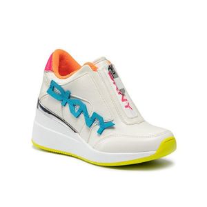 DKNY Sportcipő Parlan Zip Up Wedge Sneaker K1134014 Fehér kép