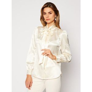 Tory Burch Ing Satin Bow Blouse 81007 Bézs Regular Fit kép