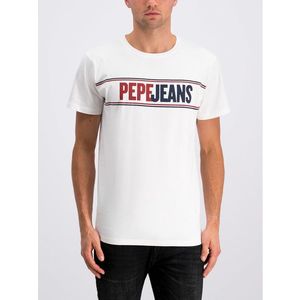 Pepe Jeans Póló Kelian PM506757 Fehér Regular Fit kép