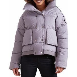 Női téli szürke kabát kép