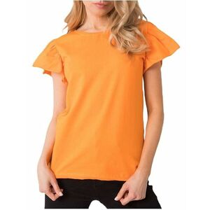 Narancssárga női póló fodrokkal kép