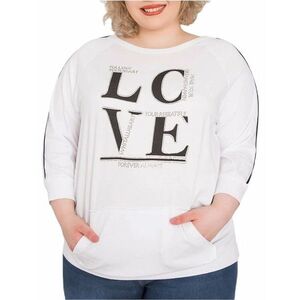 Fehér női póló, szerelem szóval kép