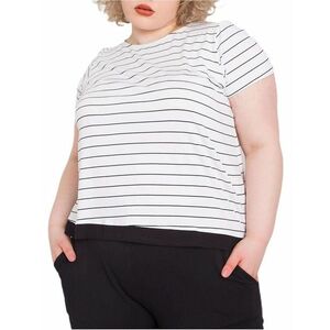 fekete-fehér női csíkos póló kép