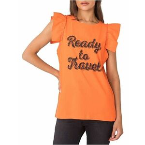 Narancssárga női póló felirattal kép
