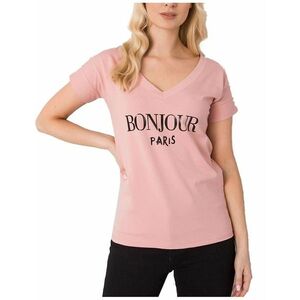 Rózsaszín női póló felirattal kép